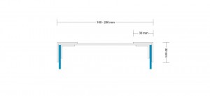 Leuchtkasten Beidseitig Haube Profil 100 200mm