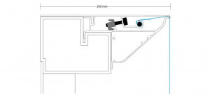 Leuchtkasten Spanntuch Einseitig 200mm